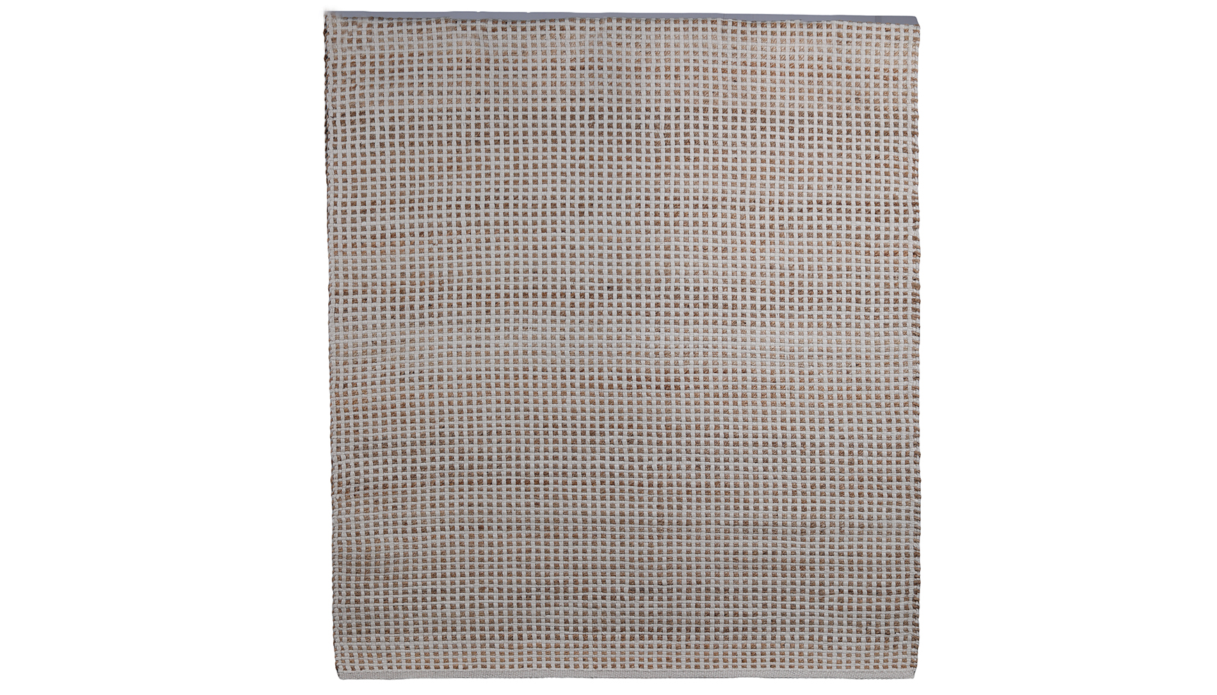 NH46-1.jpg Checkerd Beige Ivory Jute Wool Carpet 200Cmx300Cm - Image 1