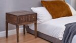 Boho Wood Fluted/bedside table size 46cm x 56cm x 61cm - Image 2
