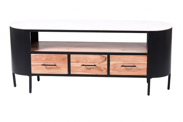 ne211-1_0x400.jpg Industrial Chic Marblewood Tv Cabinet 145Cmx40Cmx60Cm - Image 1